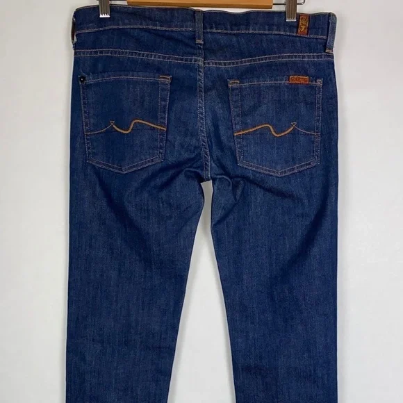 NWOT 7 For All Mankind Roxanne Skinny Slim Leg Denim Blue Jeans - Picture 5 of 7